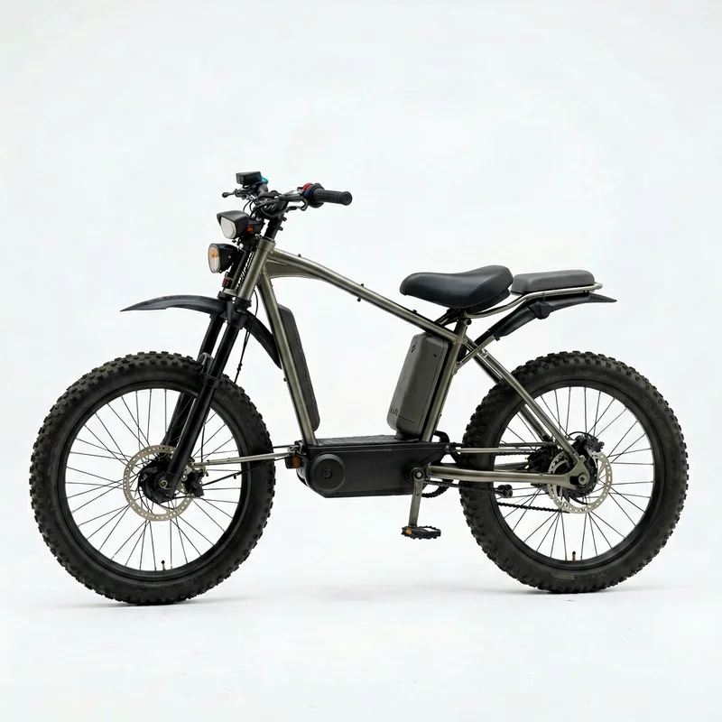 Clean product photo of electric bike on white background