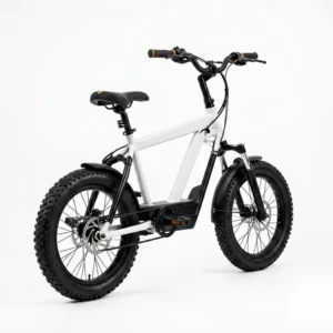 Clean product photo of electric bike on white background